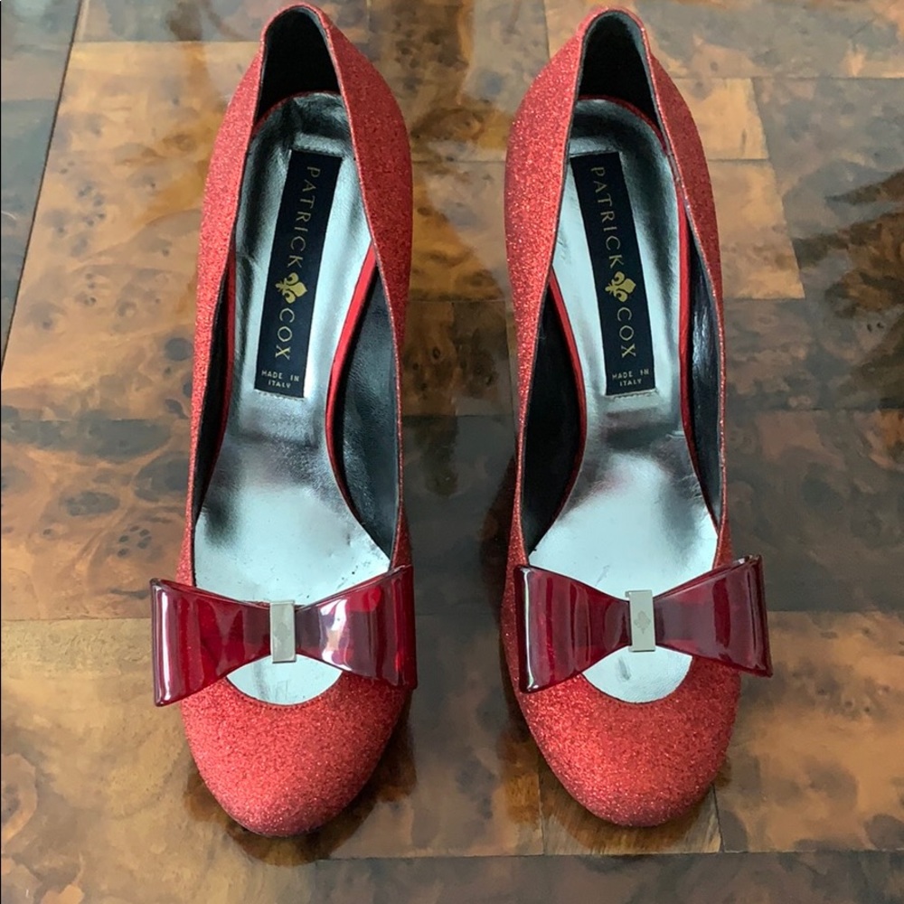 Never worn Patrick Cox sparkly ruby pumps sz 38